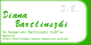 diana bartlinszki business card